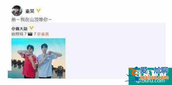 魏大勋喊话秦昊拍照 网友：有话好好说别上山？